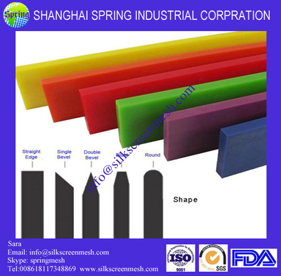 Screen printing squeegee for polyester silk printing mesh PU1