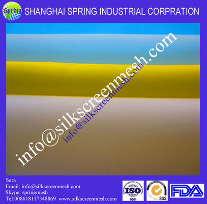 Manufacturer 43T/110mesh Polyester Screen Printing Mesh / Whole Screen Printing Yellow/White
