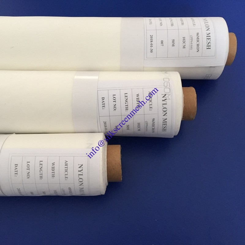 500 / 750 Micrones Filtro de nylon malla de pantalla malla de color blanco para el procesamiento de alimentos