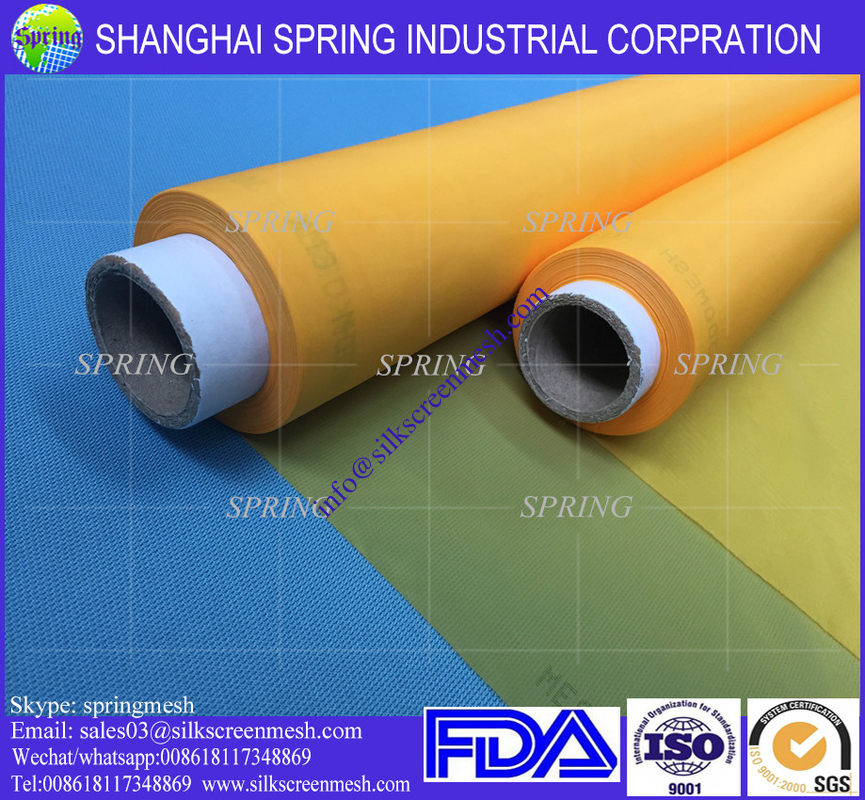 Oferta de fábrica 7T-180T de poliéster monofilamento de malla de tornillo tela blanco o amarillo o negro disponible