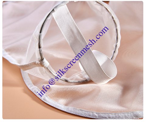 Bolso de filtro de nylon de grado alimenticio, bolso de filtro de leche de nuez, bolso de filtro de nylon de 80 mallas, residuos de medicamentos, bolso de gasa de té
