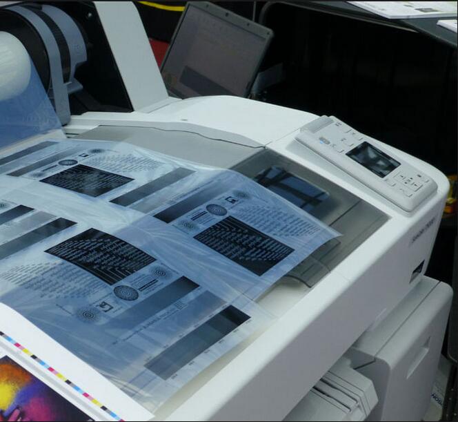 Película transparente de inyección de tinta de 100 micrones/película PET para serigrafía/película de inyección de tinta 1